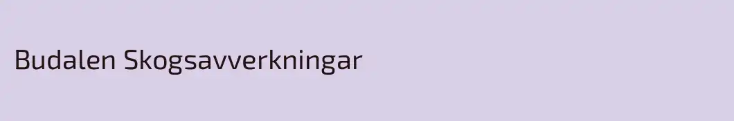 Budalen Skogsavverkningar